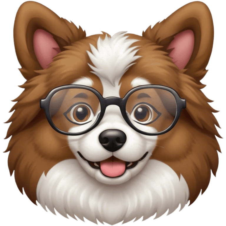 Dog in glasses emoji