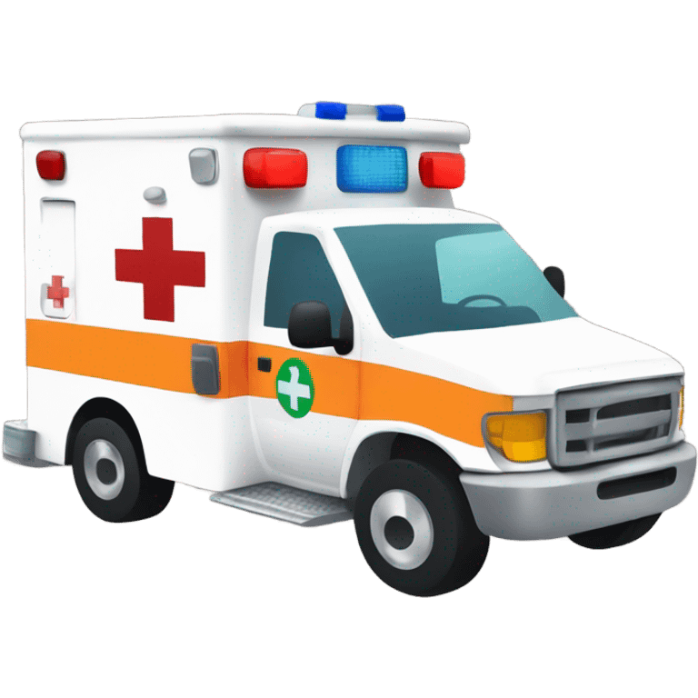 dragon driving an ambulance inside ambulance as an Emt emoji