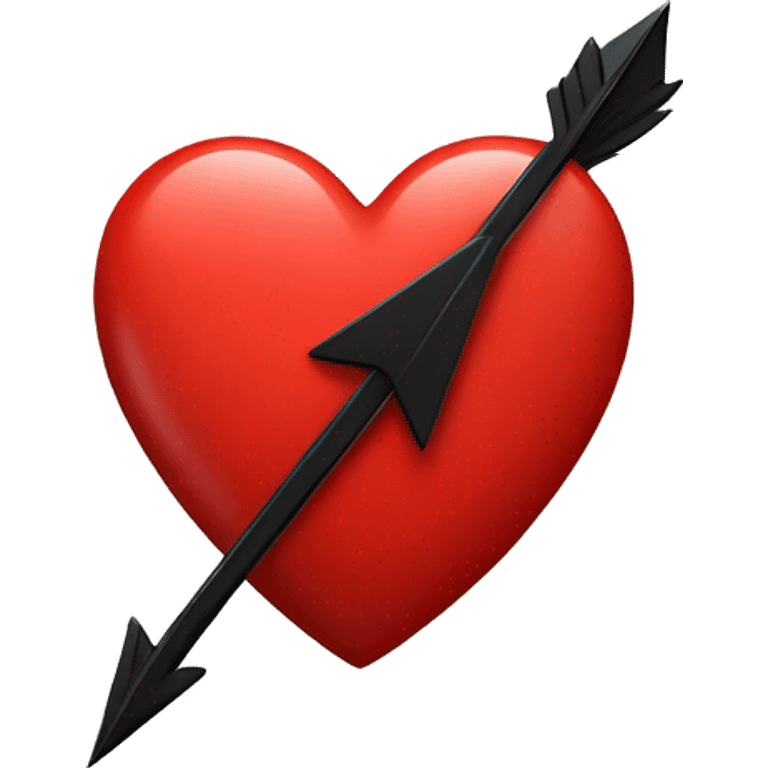 Red heart with black arrow through it emoji