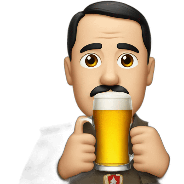 Hitler drinking a beer emoji