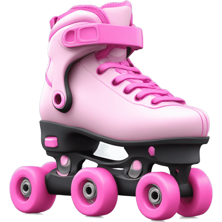 Pink inline skate with light pink accents  emoji