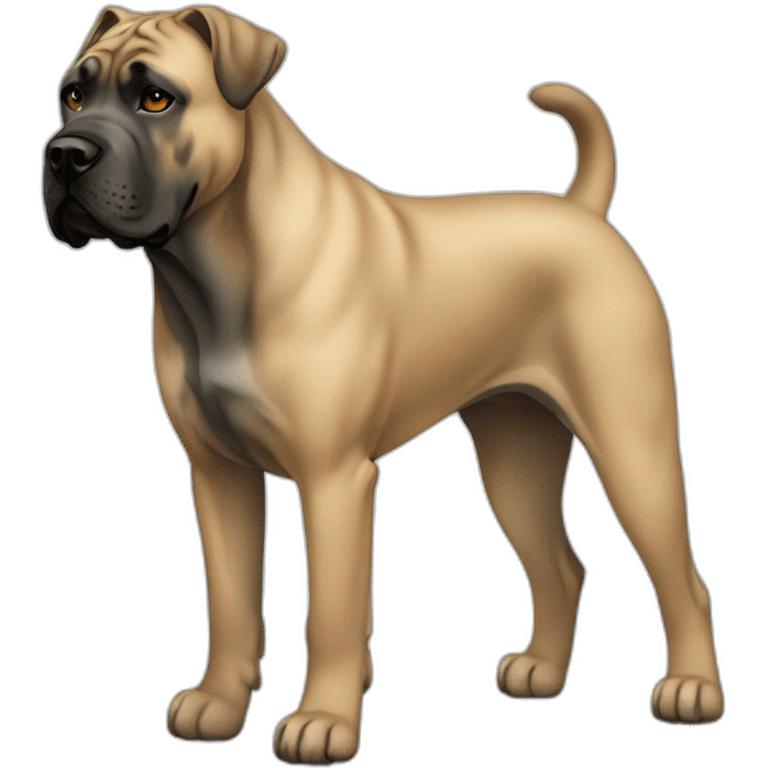 dog Cane Corso color fawn full body emoji