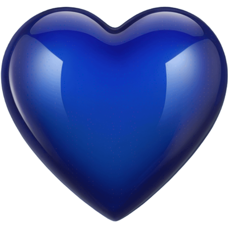 Glass cobalt heart  emoji