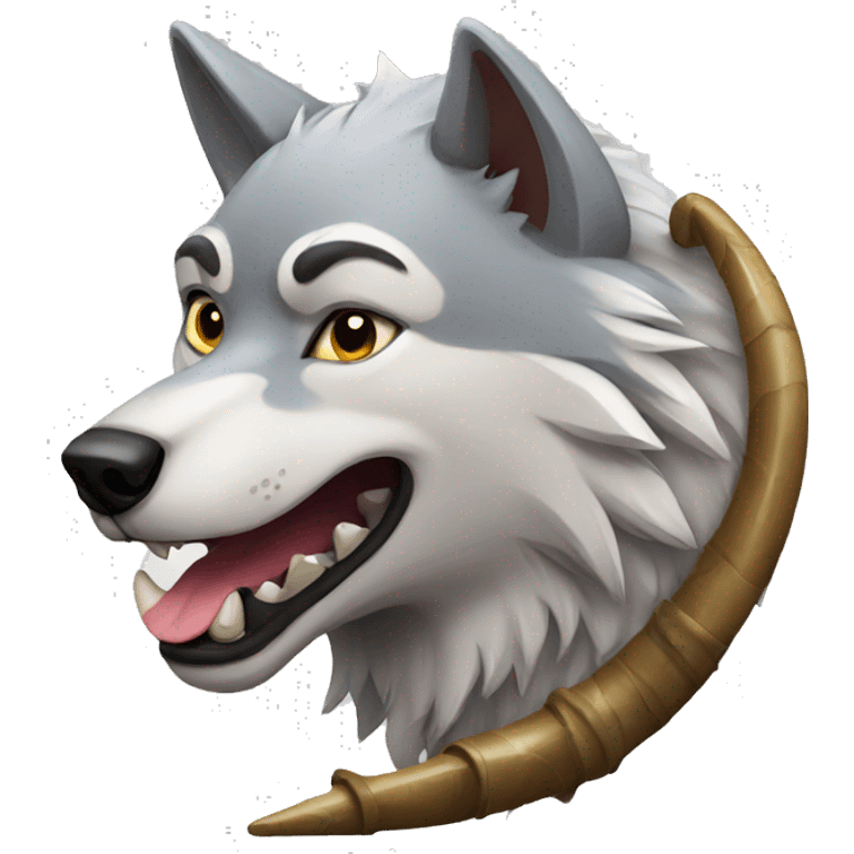 wolf with horn emoji