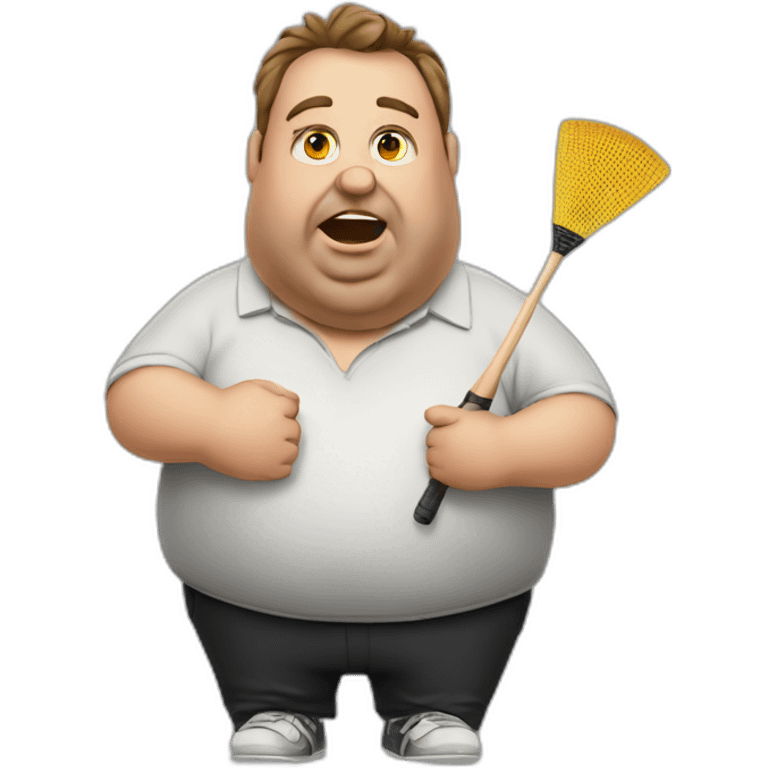 Fat drunk darts player emoji