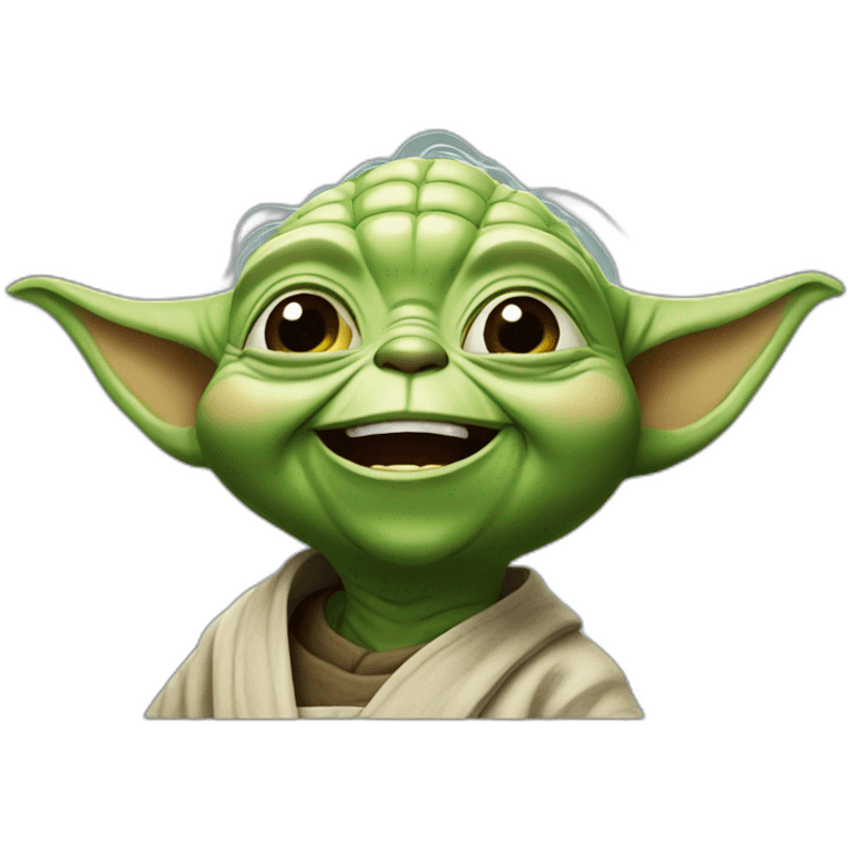 Yoda-laughing emoji