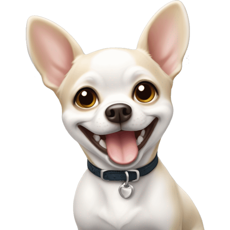 White smiling chiwawa emoji