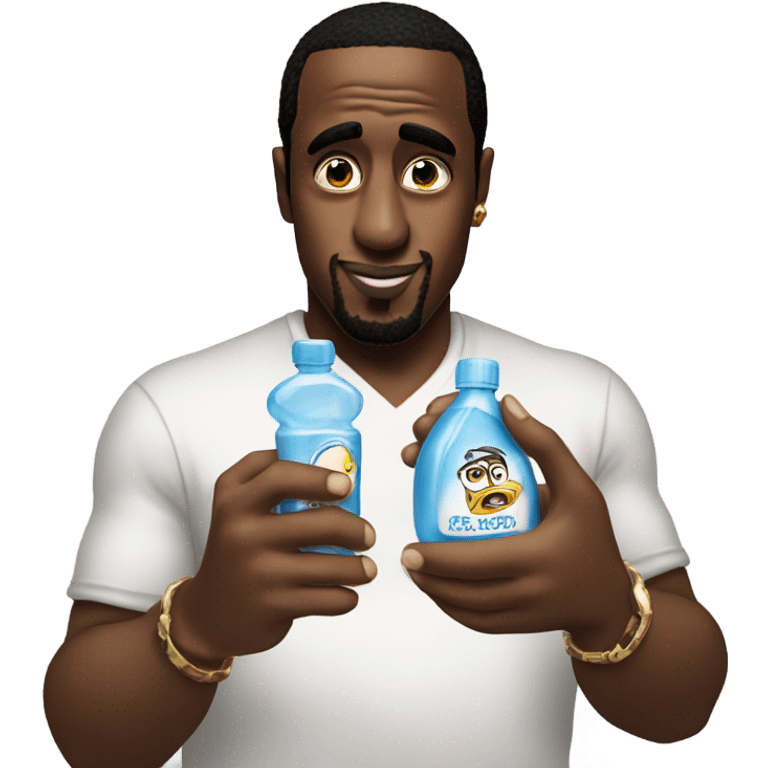 P diddy holding baby oil emoji