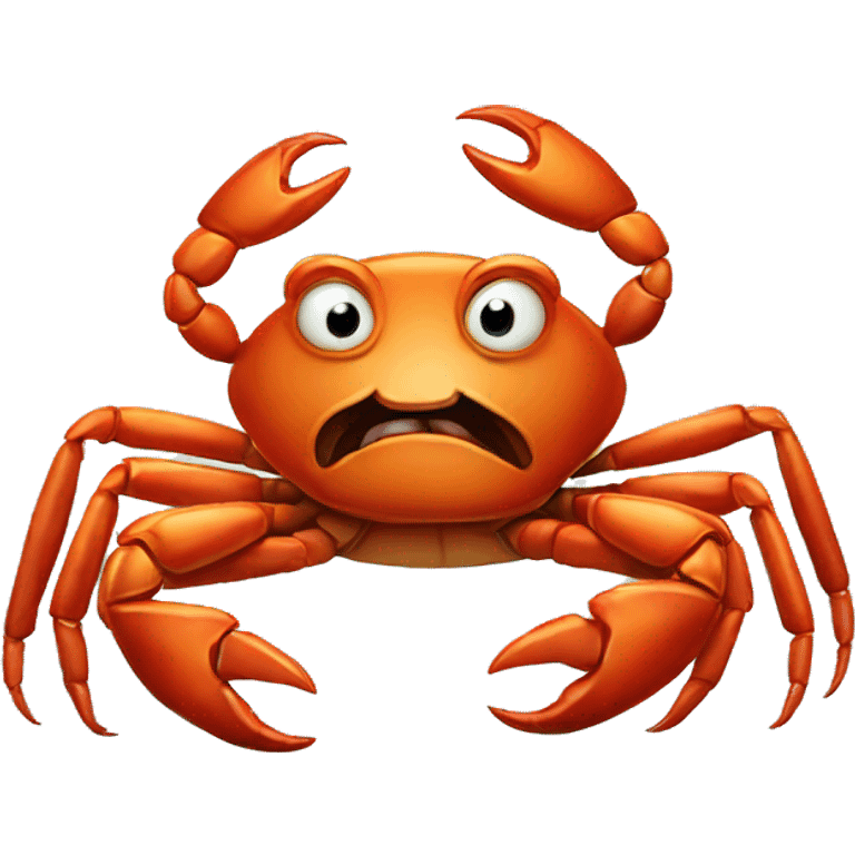 a crab smoking cigarrete emoji