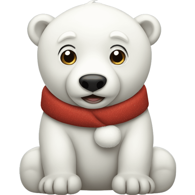 christmas polar bear emoji