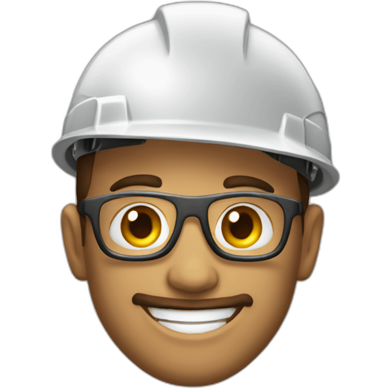 An electrician pleased to have his accessories emoji