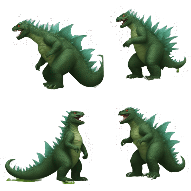 Godzilla on bunny island emoji