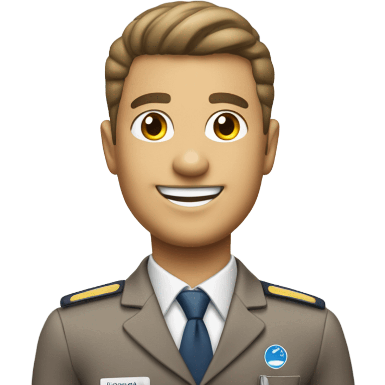 Male flight he attendant emoji