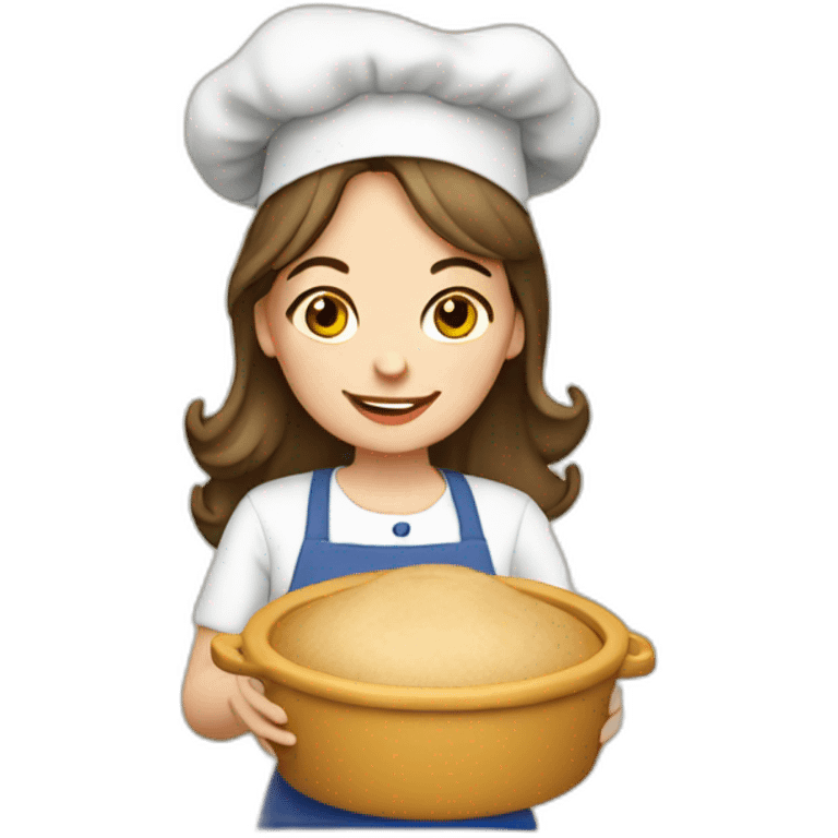 french girl baking emoji