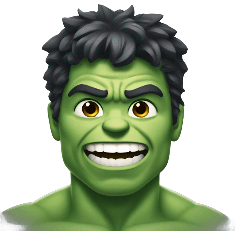 Hulk looking happy emoji