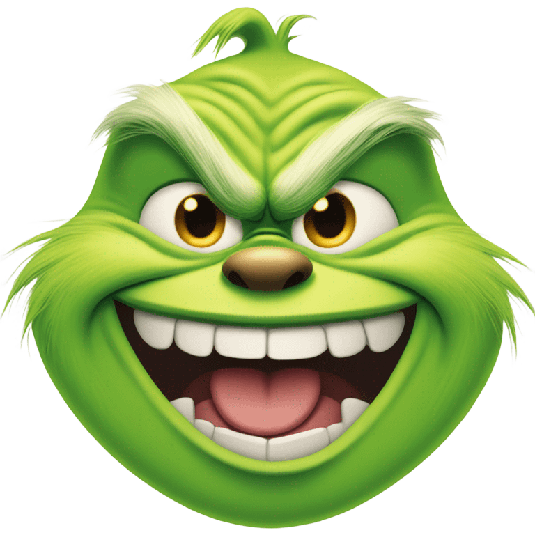 Grinch evil smile  emoji