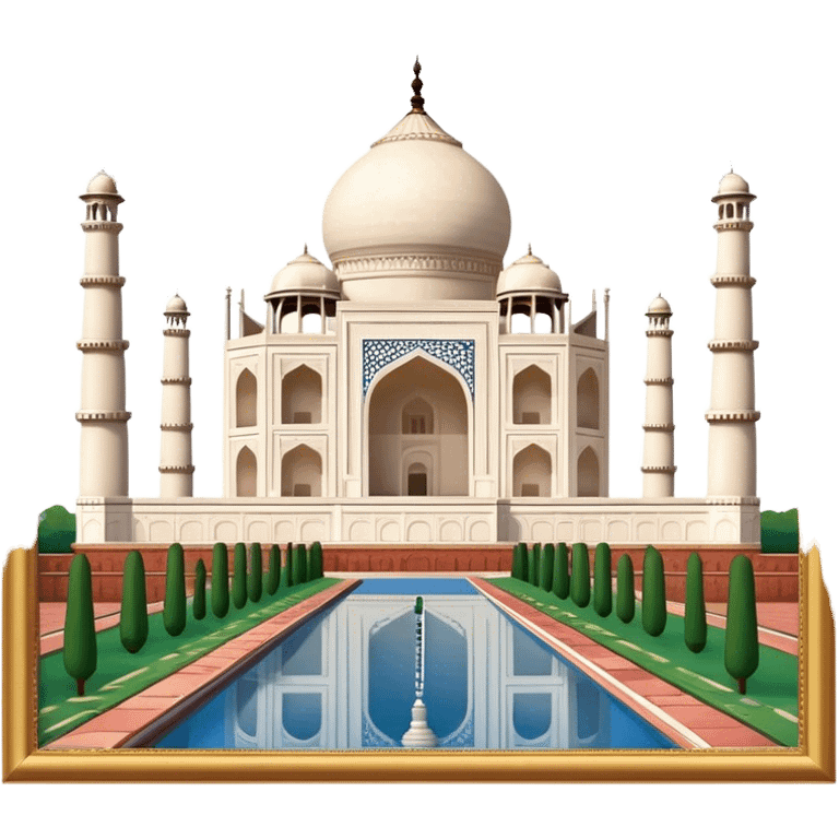 Taj Mahal surrounded by text brackets  emoji