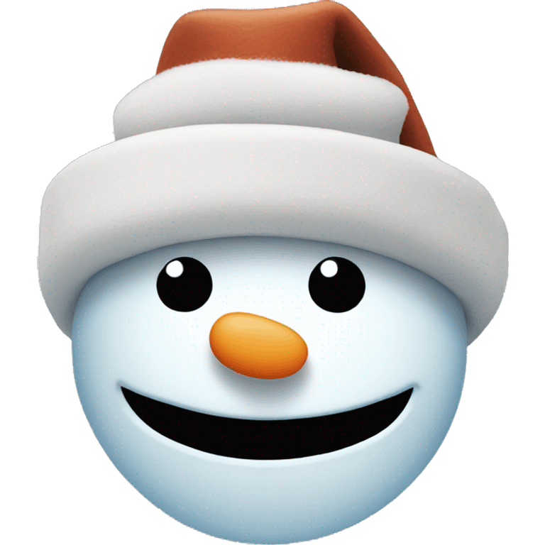 snowman face with a hat emoji