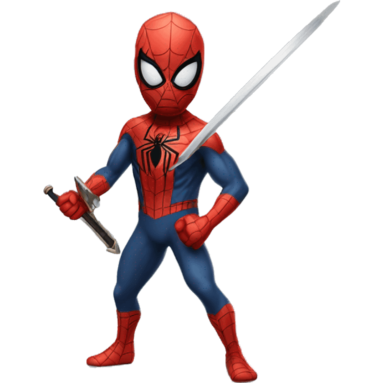 Spider-Man with sword  emoji