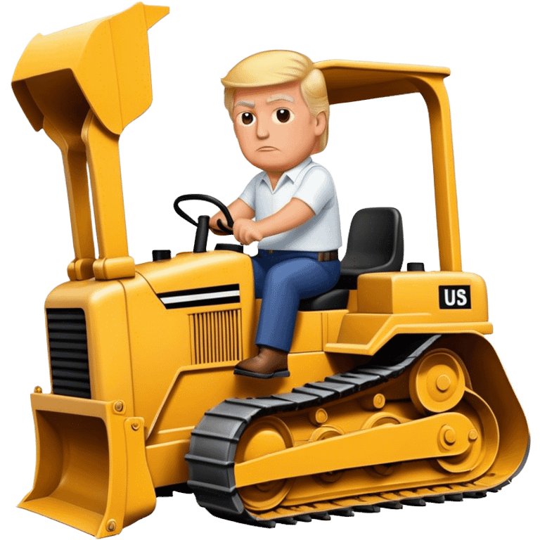 Donald trump riding bulldozer emoji