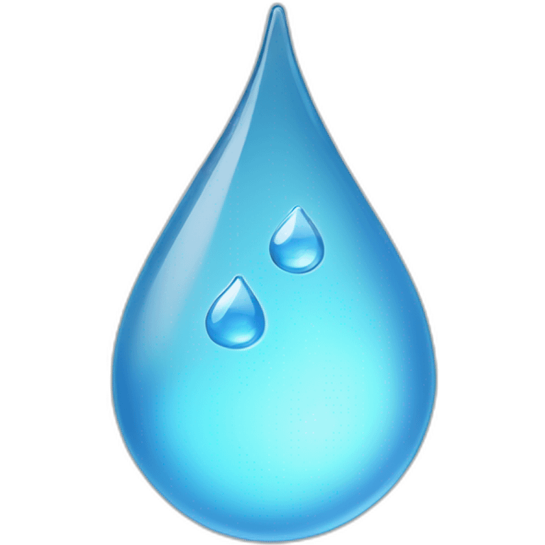 drop of water with percentage simbol inside emoji