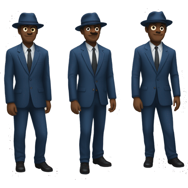 The blue brothers full body emoji