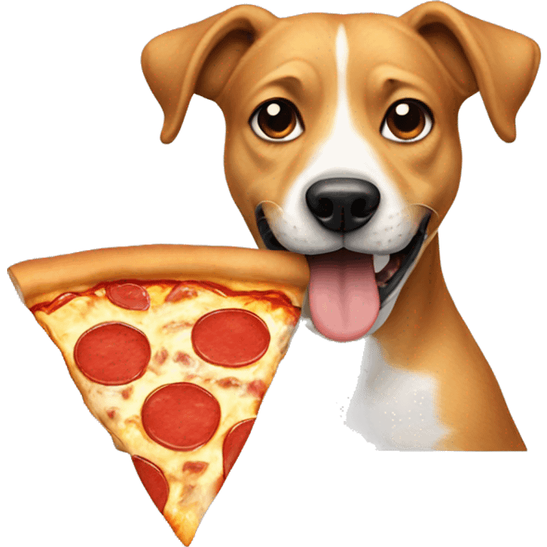 Dog eating a pizza slice  emoji