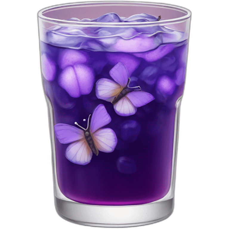 Butterfly pea iced tea emoji