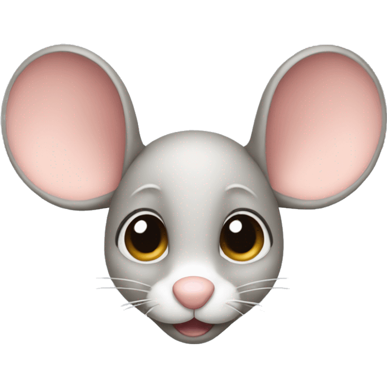 Mouse with bow on ears emoji