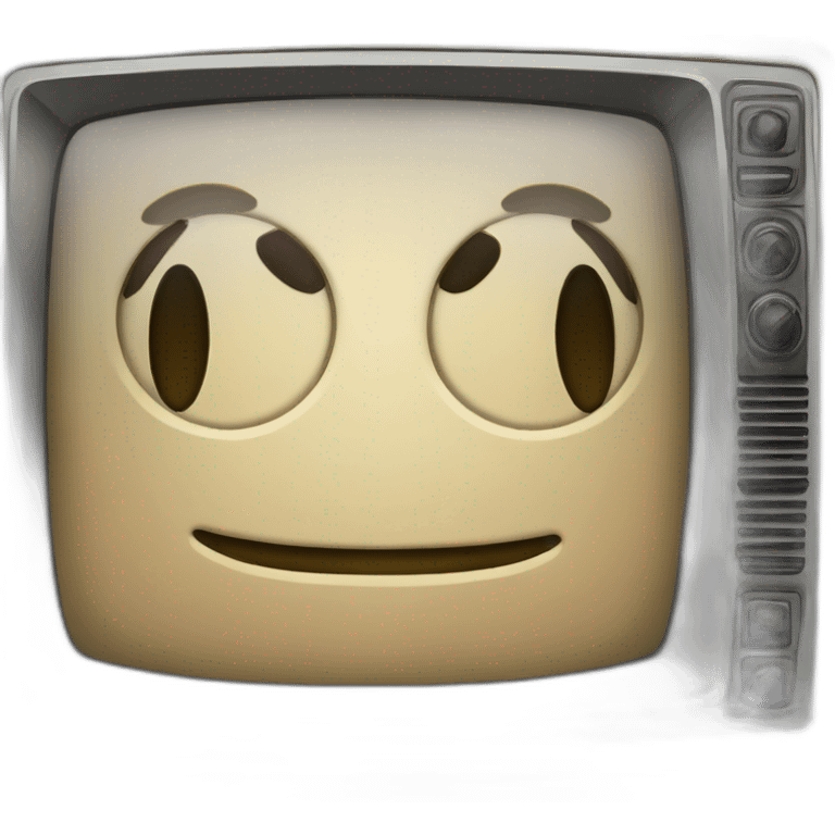 Une vieille télévision avec la lettre K à l’écran  emoji