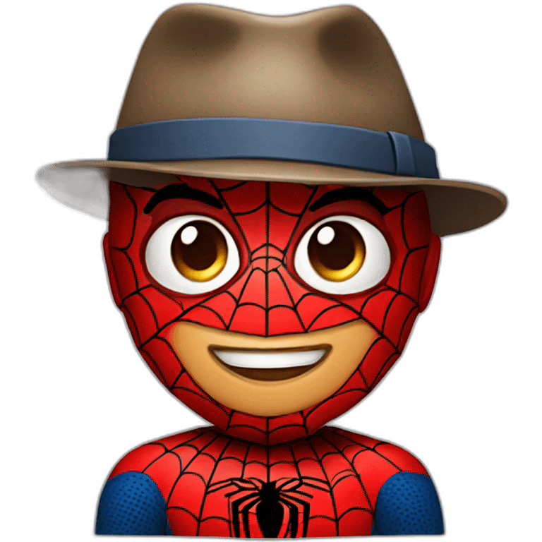 spiderman with hat emoji