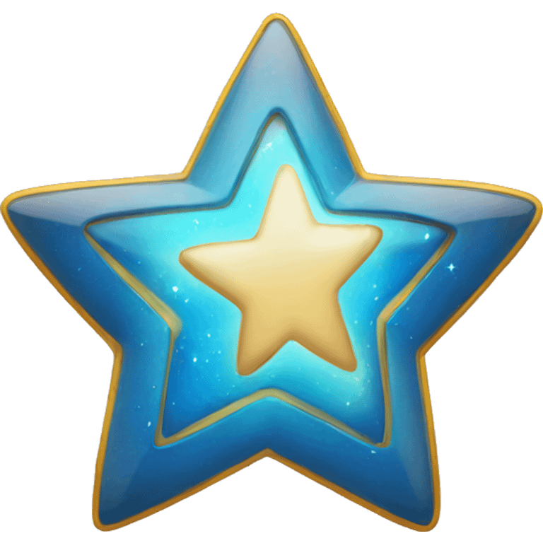 a blue shinning star emoji