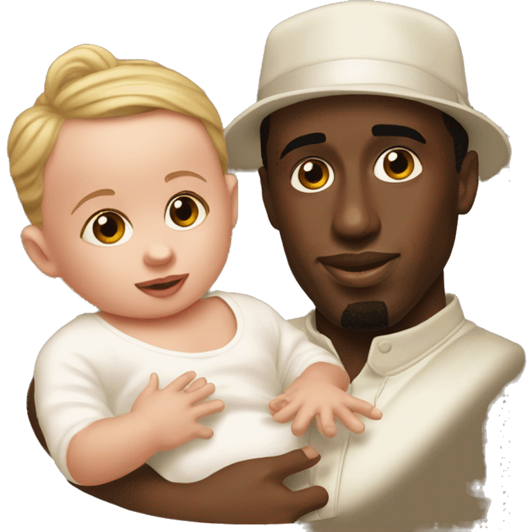 P diddy with a baby emoji