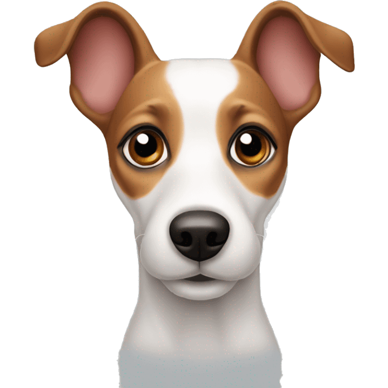 Perro Jack Russel Terrier con orejas largas emoji