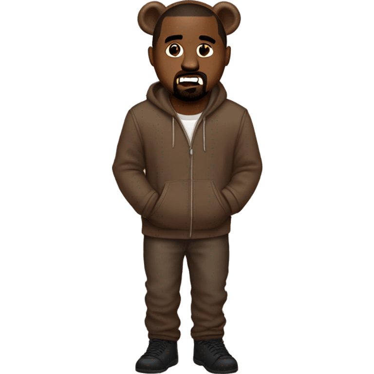 Kanye West in a teddy bear suit  emoji