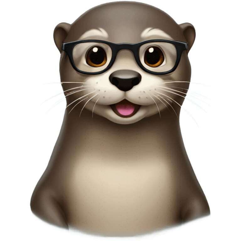 Otter with glasses  emoji