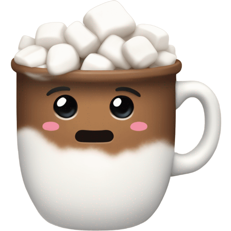 hot chocolate with marshmallows  emoji