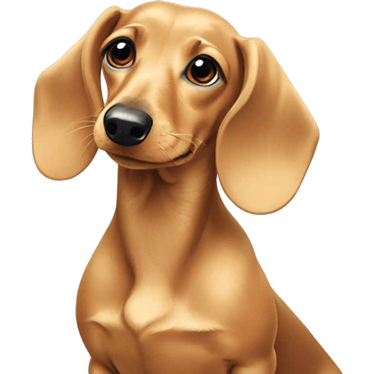 Blonde dachshund ￼ emoji