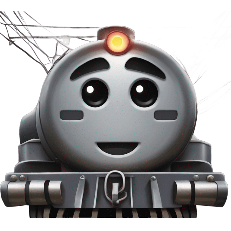 A electric locomotive (With little Kirby shiny eyes) emoji