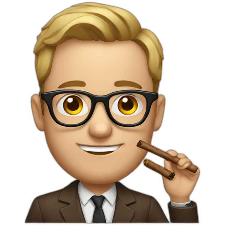 Andrew tate with glasses and cigar emoji