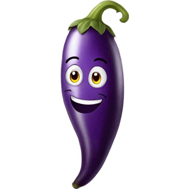 smiling eggplant  emoji