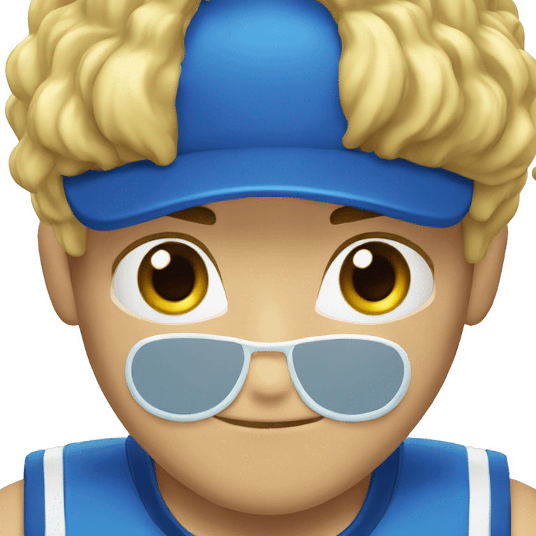 tennisman blond yeux bleu emoji