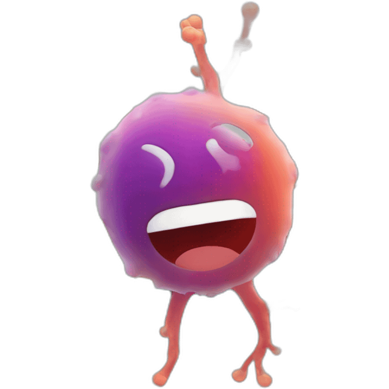 bacteria with halo on top emoji