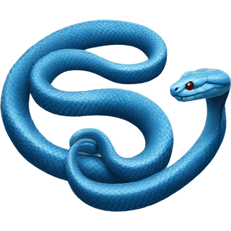 Blue viper snake  emoji