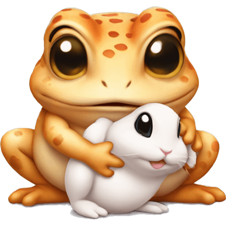 cute Toad holding bunny emoji