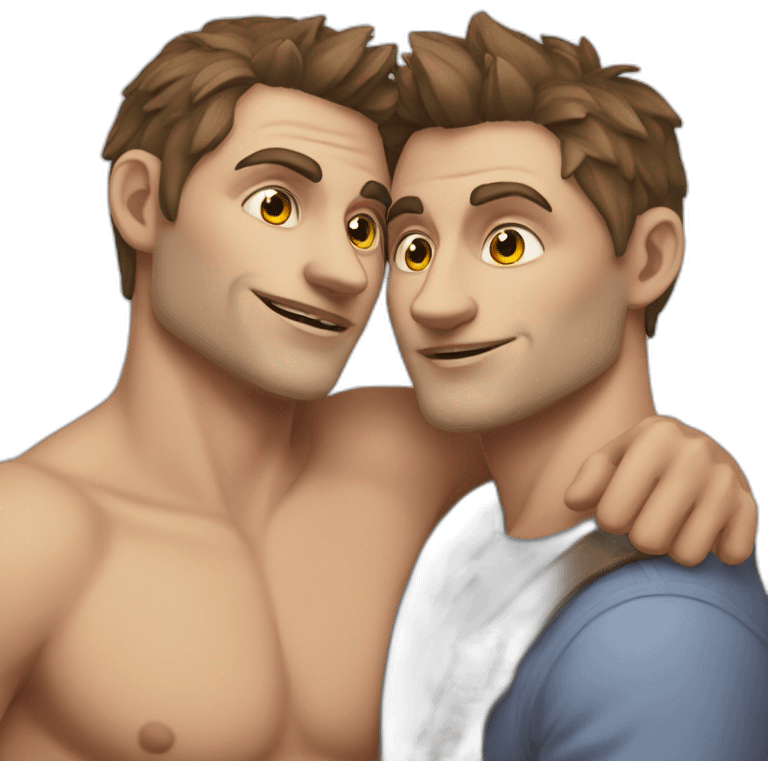 Couple gay de loup garou emoji