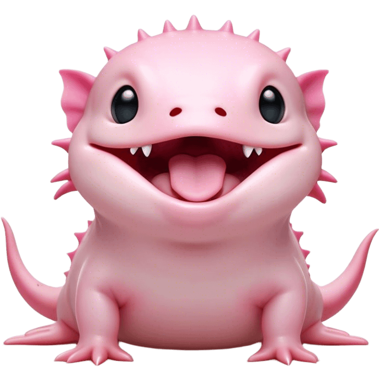 Cinematic Cute Yawning Axolotl Portrait Emoji, Head tilted slightly with a dramatic, wide-open yawn, showcasing smooth, pale pink skin with softly drooping feathery gills, eyes barely open in drowsy contentment, Simplified yet irresistibly adorable features, highly detailed, glowing with a soft, cozy glow, high shine, relaxed yet expressive, stylized with a touch of whimsy, bright and endearing, soft glowing outline, capturing the essence of a sleepy yet affectionate aquatic creature, so drowsy it feels like it could stretch out of the screen and curl up for a nap! emoji