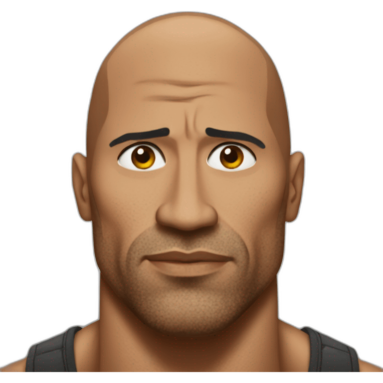 The rock makin a side eye emoji