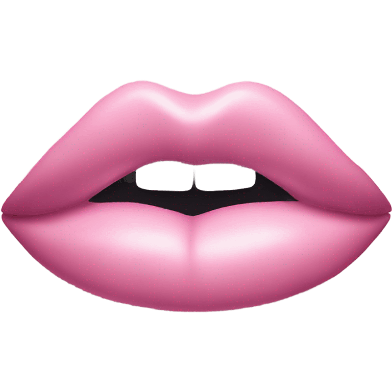 Pastel pink kiss print  emoji