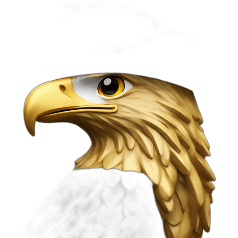 statue golden eagle with napoleon tricorne hat emoji